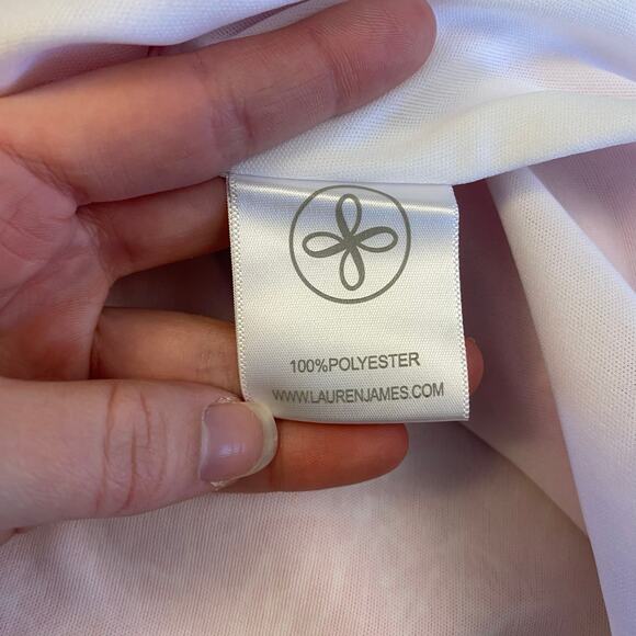 Lauren James Pink Scalloped Daisy Mini Swing Dress Size S Preppy‎ Casual - Picture 8 of 9